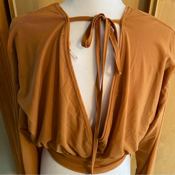 Free People • Surplice Bell Sleeve Blouse in Rust - Picture 7 of 9